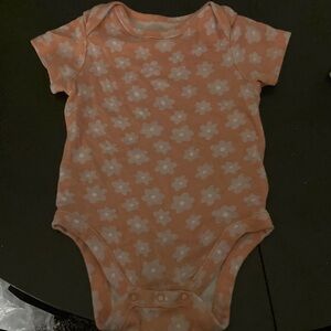 Old Navy Peach Floral Kids Bodysuit